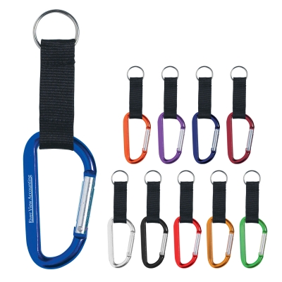 8mm Carabiner with Key Ring